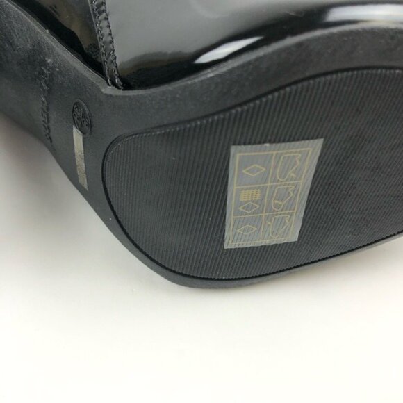 Women's Bamboo Harper Pointed Toe Faux Patent Leather Ankle Bootie Black - Picture 10 of 10